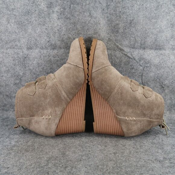 Rampage Shoes Womens 7.5 Booties Wedge Fashion Classic Comfort Chukka Lace Up - Picture 9 of 13